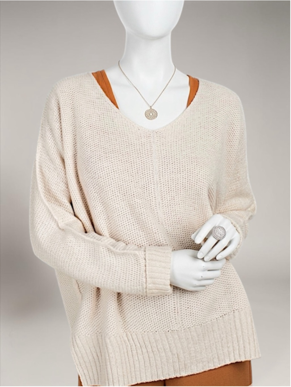 Main Strip Hi-Low Split Side Sweater – Size S